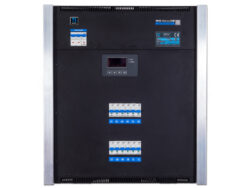 WDS 12x2,3 - The dimming equipment WDS 12 enables connecting of twelve circuits with
the load of 1.2 kW or 2.3 kW per circuit. The fully digital control unit enables
user setting of many functions. The unit is intended for fixed installation
in theatres, community centers, TV studios etc.