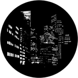 gobo 71012 - City Nightscape - Metal GOBO with pattern.