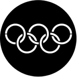 gobo 77437 - Olympic Rings - Metal GOBO with pattern.