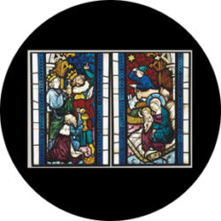 gobo 86674 - Nativity Stained Glass - Skleněné Gobo se vzorem.